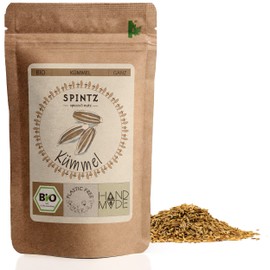 SPINTZ 250 g Organic Cumin Whole - Whole Cumin Seeds, Cumin Seeds, Grains - Ideal for Caraway Tea - Vegan and 100% Natural - Natural from Organic Cultivation | Plastic-Free Packaging