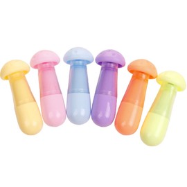 6Pcs Cartoon Mini Highlighter, Portable Marker Pen Cute Color Highlighter Pen Painting Child Writing Stationery Stationery School Office Supply