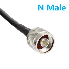 GEMEK 25ft N Male to N Male Pure Copper Cable, Low Loss S-MR240 Extension Coaxial for 3G 4G 5G 6G LTE ADS-B Ham GPS WiFi RF Radio to Antenna or Surge Arrester Use (50 Ohm Not for TV)