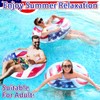 3 Pack Inflatable USA Flag Pool Floats for Kids Adults