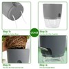 APACALI Set of 4 Herb Pots, Kitchen Set, Windowsill, Self-Watering,