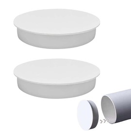 SULIUDAJI 2 pieces ventilation pipe cover for socket plugs DN 100 - pipe lid 100 mm, pipe cover lid, PVC cover cap, waste water pipe lid, end cap for drainage pipes