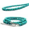 [SION] Natural Stone Power Stone Necklace Turquoise Emerald Kneaded Approx.