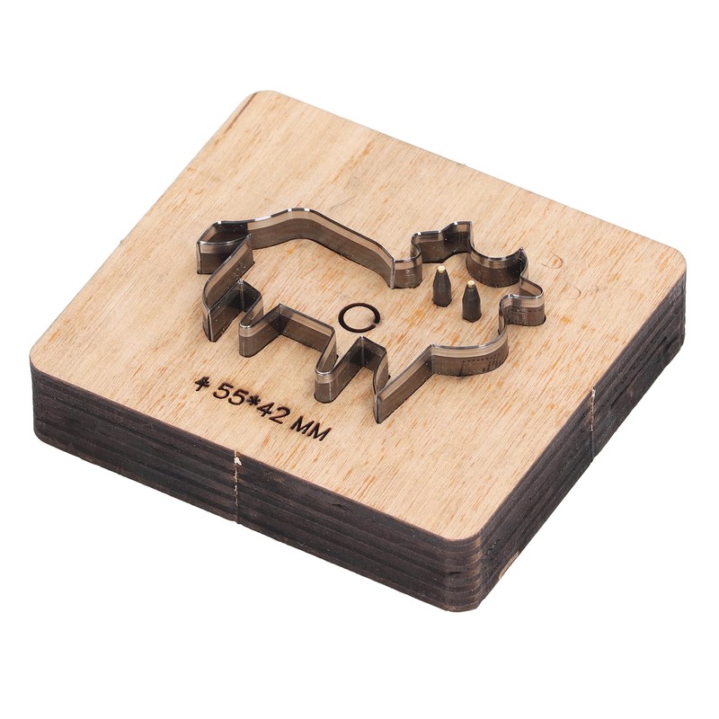 Cutting Die Cow Shape 55x42mm Leather Punching Mold Alloy Steel