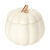 Tokyodo Decoration Pumpkin with Lid, White, Φ3.9 x H3.9 inches