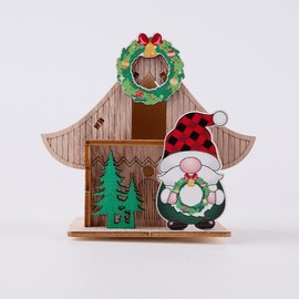 Making a Paper Dream Christmas Santa Tree House Mood Light / 종이애꿈크리스마스 산타트리하우스 무드등만들기