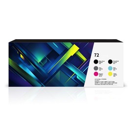 72 High Yield Remanufactured C9403A C9370A C9371A C9372A C9373A C9374A Ink Cartridge Replacement for HP DesignJet T1100 T1120 T1200 T1300 T2300 T610 T620 T770 T790 T795 Printer (6 Pack 130-ml)