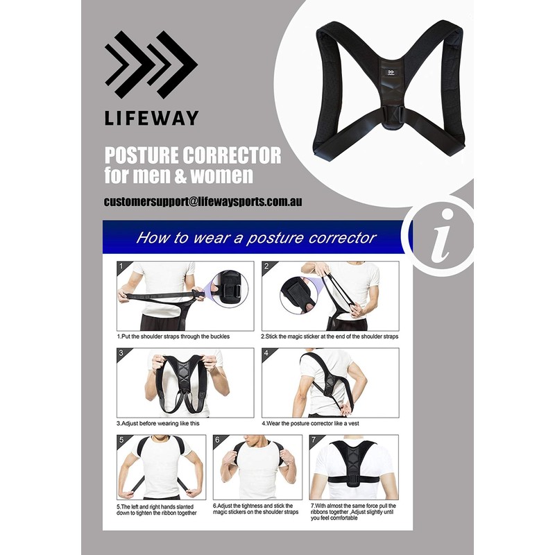 LIFEWAY Posture Corrector for Men & Women - Upper Back
