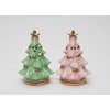 Fine Ceramic Christmas Winter Wonderland Christmas Tree Salt & Pepper