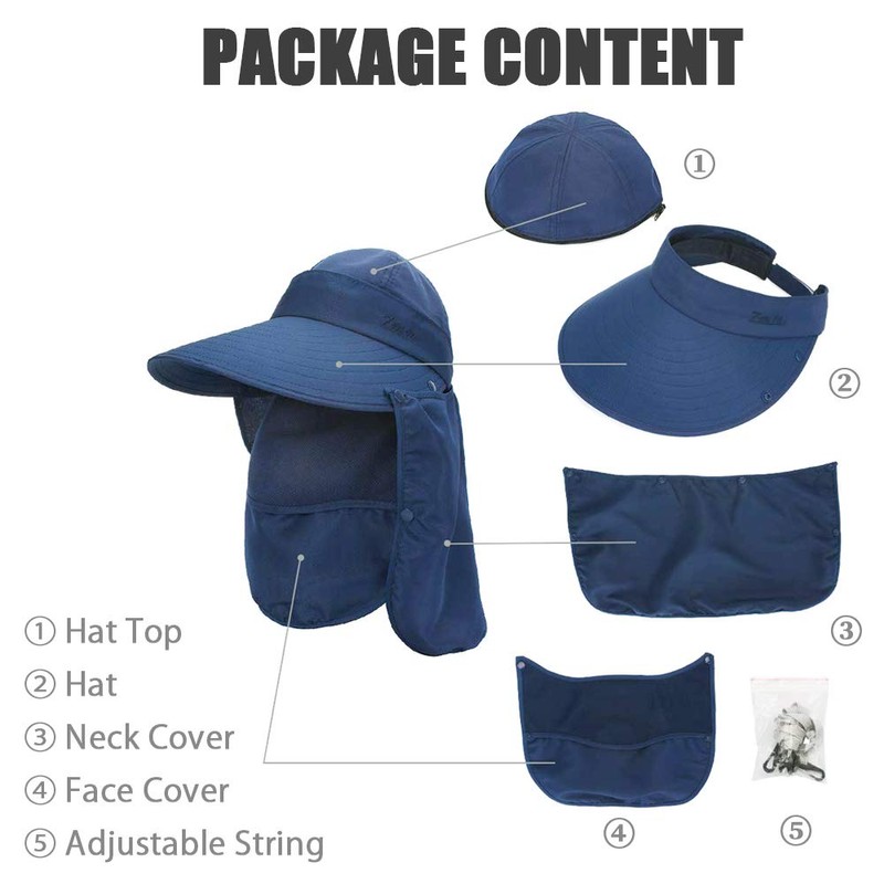 DRIONO Sombrero de ala ancha – Sombrero de pesca multifuncional