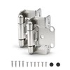 Probrico 50 Pack (25 Pairs) Brushed Nickel Cabinet Hinges, 1/2"