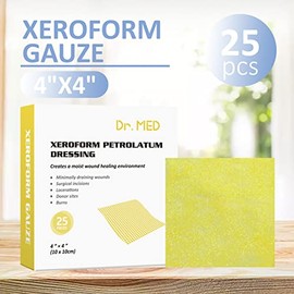 Med Parche Apósito Petrolato Xeroform Piezas Caja Apósitos Gasa Adherentes Quemaduras Leves Espesor Parcial Laceraciones Raspaduras Piel