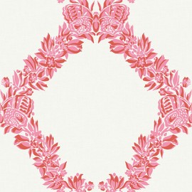Scalamandre Valentino Wreath Peel & Stick Wallpaper, Pink