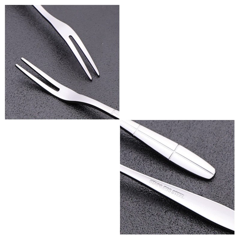 Bringer 12-Piece Stainless Steel Mini Appetizer Forks, Small Fruit Forks