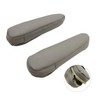 FZJDSD 2pcs Plain Gray Leather Seat Armrest Cloves Compatible with