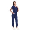 IONARD Navy Blue Scrubs for Women Set - V-Neck Scrub