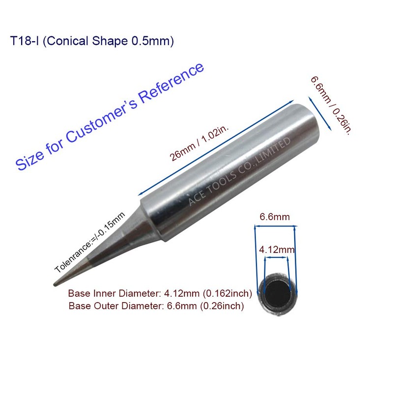 21 PCS Soldering Tips T18 Series Fit FX-888 FX-888 FX-8801