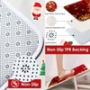 Nesphy Bathroom Sets with Shower Curtain and Rugs, 4 Pcs,Christmas