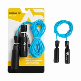 Cuerda para Saltar con Baleros de Alta Velocidad, Longitud Ajustable de 3 m, Mangos Antideslizantes con Foam, Ideal para Cardio, Fitness, Crossfit, Bo