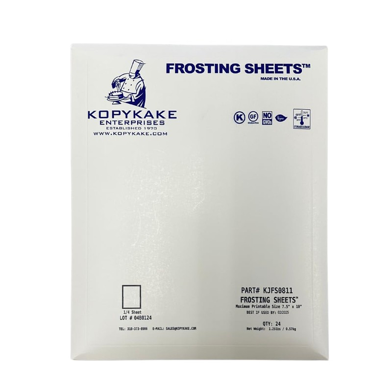 Kopykake Frosting Sheets Premium (Icing Sheets) – 24 Sheets (1