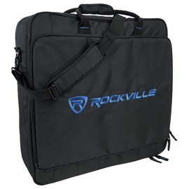 Rockville MB2020 DJ Gear Mixer Gig Bag Case, 20.5" x 20.5" x 6", Dual Foam Padding, Rugged Nylon, Lockable YKK Zippers, for DJ Mixers and Controllers