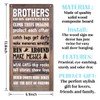 Brothers Rustic Door Sign with Hanging Rope - Boys Room