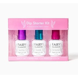 FAIRY GLAMOR Dip Starter Kit Liquids - Easy 3-Step Nails