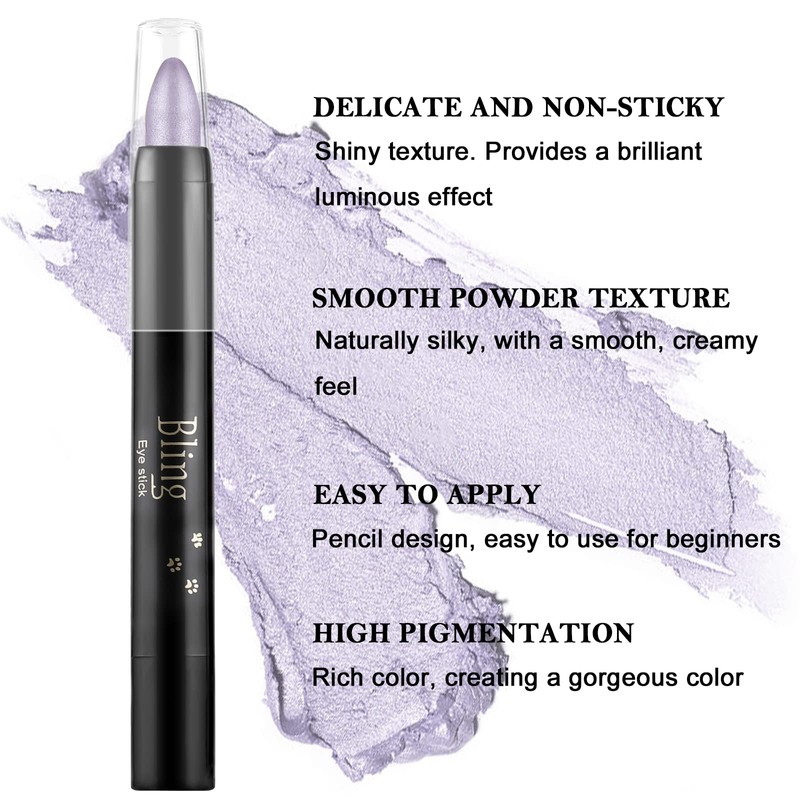 Boobeen Eyeshadow Pencil Crayon Waterproof Eyeshadow Stick Shimmer Cream Eyeshadow