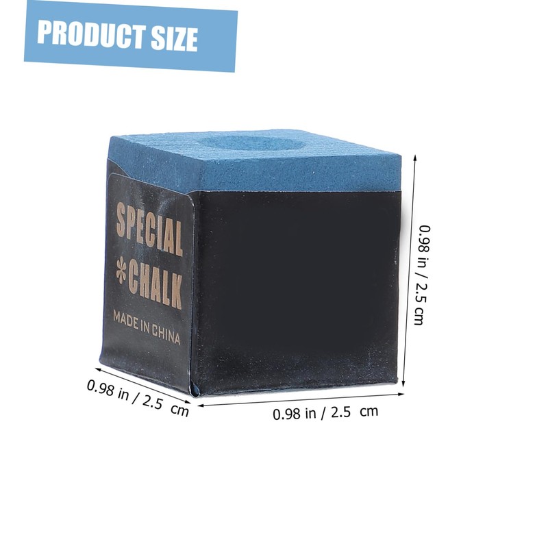 Mipcase 24Pcs Pool Cue Chalk Cubes Blue Billiard Chalk for