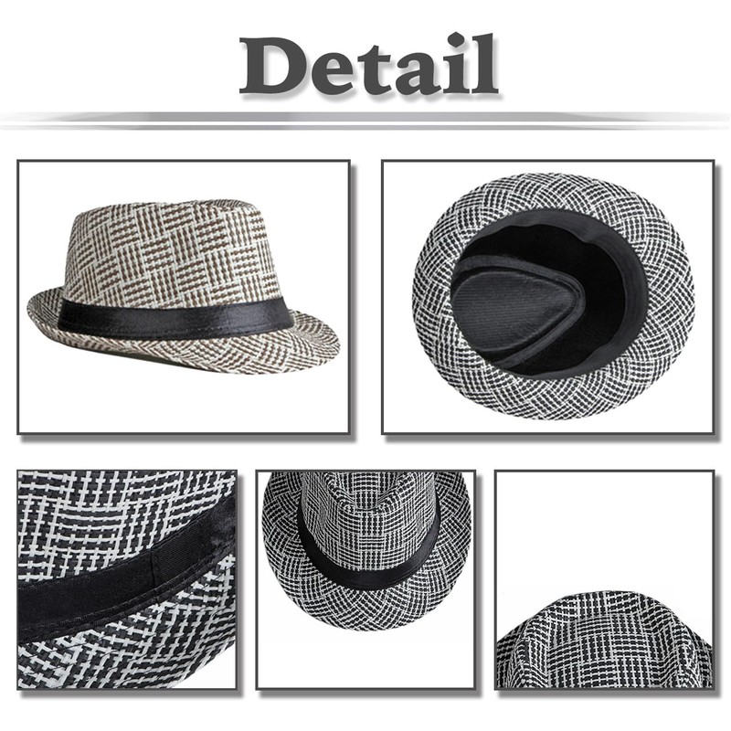 White Fang CZ161 Hat, Medium Folding Hat, Summer, Straw Hat,