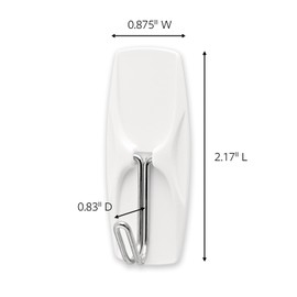 Command® Medium Wire Hooks, 13 Hooks, 16 White Adhesive Strips, Damage Free Hanging Picture Hangers, No Tools Wall Hanging Strips for Living Spaces