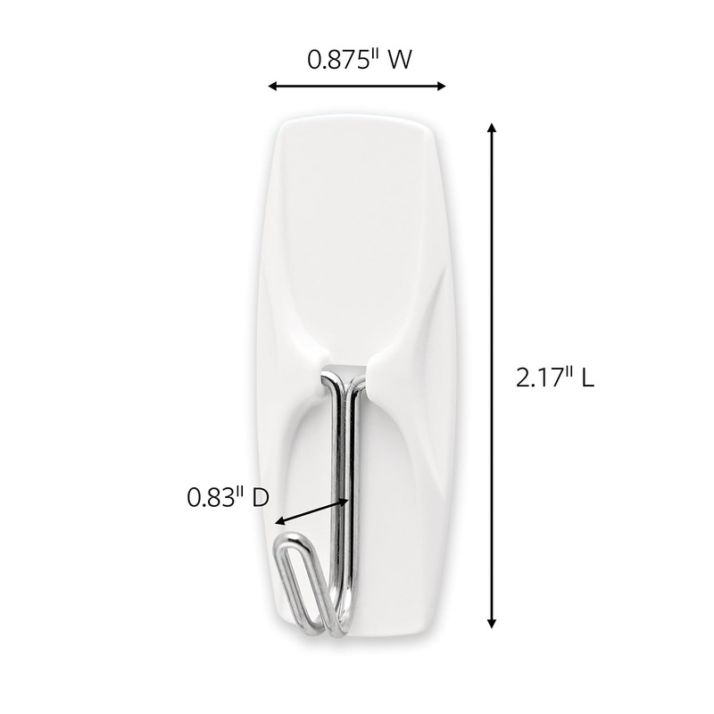 Command® Medium Wire Hooks, 13 Hooks, 16 White Adhesive Strips,
