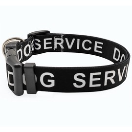 MayPaw Service Dog Collar, 1” and 1.5” Wide Dog Collar Strong Nylon Medium Large Extra-Large Dog Collar.