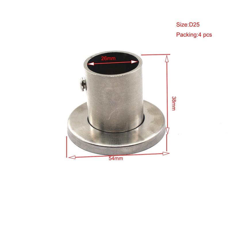 304 Stainless Steel Heavy Duty Wardrobe Rod Bracket Closet Shelf
