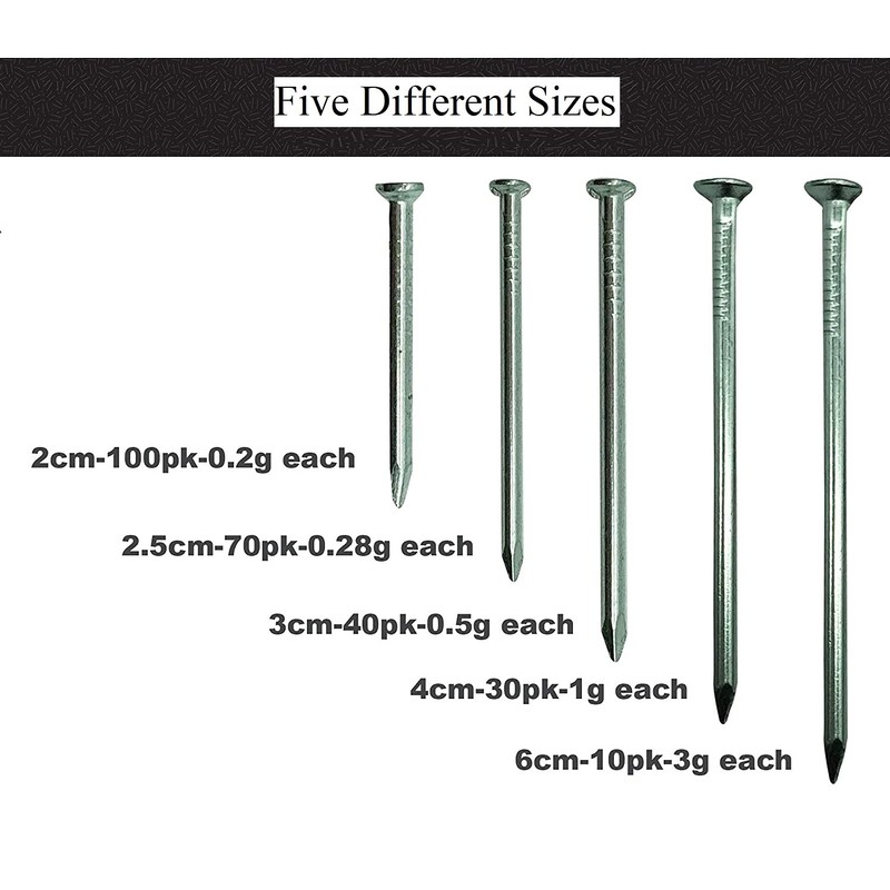 250pk Hardware Assorted Nails Set