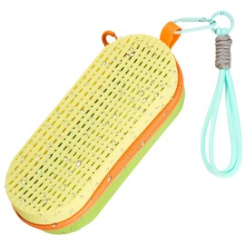 VemSinit Swim Goggle Case for Swimming Goggles, Large Capacity Silicone Swimming Goggles Protective Cover with Drainage Holes, Portable Glasses Storage Bag with Hook