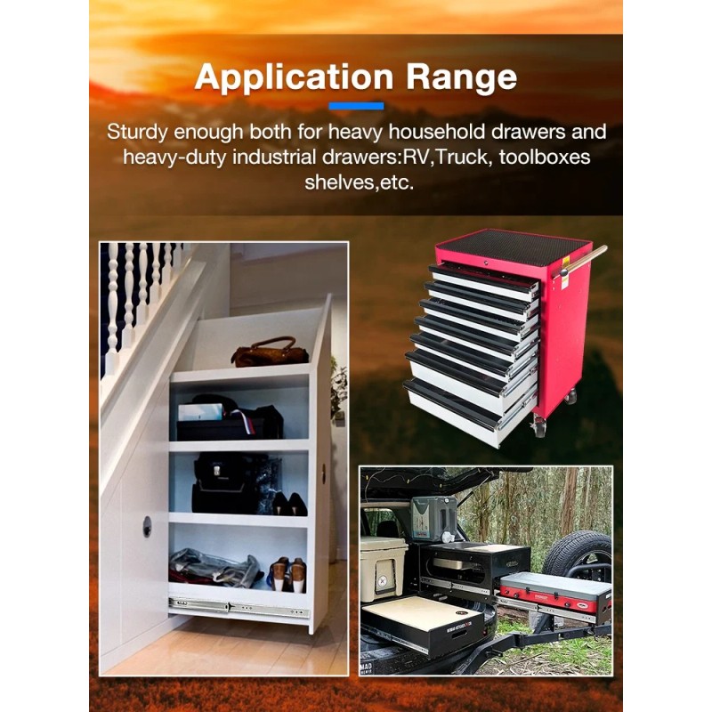 YENUO Heavy Duty Industrial Design Cold Rolled Steel Drawer Slides