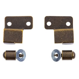 Steel Stops & Pivots for Barrister Lawyers Bookcase Door | Pack of 2 | Bookcase Door Hardware | BK-44