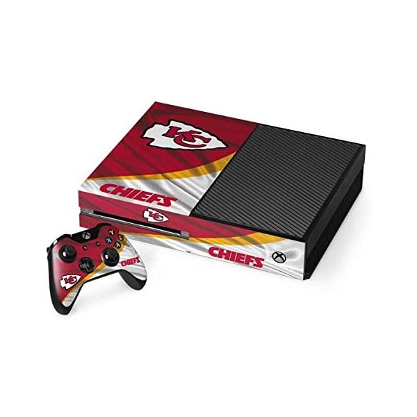 Skinit Decal Gaming Skin Compatible with Xbox One Console and Controller Bundle - Officially Licensed NFL Kansas City Chiefs Design
