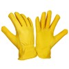 Work Gloves Cowhide Grain Premium Leather Yellow Work Driver Gloves