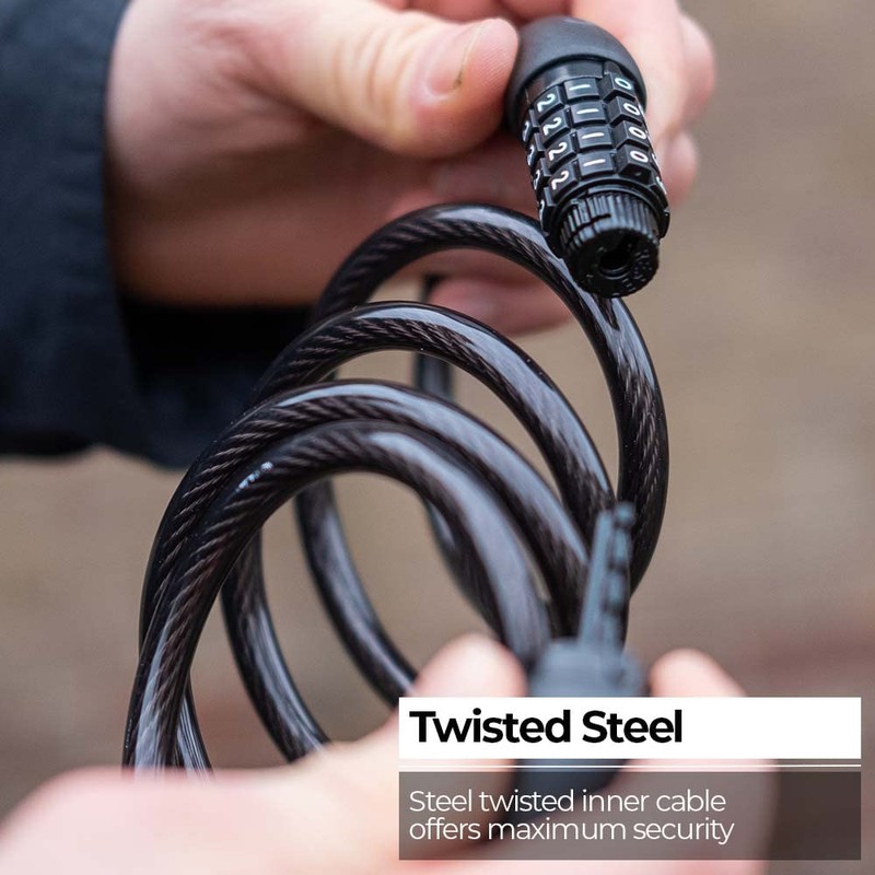 BBB Cycling, QuickCode Combination Cable Bike Lock With Code For