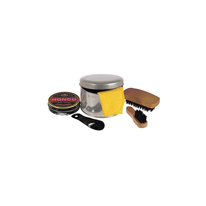 eBuyGB Unisex's Travel Polishing Care Kit with Boot Brush Shoe,