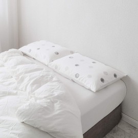 SUSYBAO White Polka Dots Pillowcases King Size Set of 2 100% Cotton Grey Circle Patterned Pillow Covers Envelope Closure End Pillow Encasement Premium Quality Soft Breathale Easy Care(20 x 36 inch)