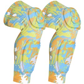 Dialudon Knee Pads Calf Padded Leg Compression Sleeve Shin Brace Protective Gear for Football Basketball Volleyball Soccer Baseball Youth Adult Yellow M (1 Pair)