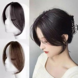 Jansol long bangs partial wig side bang straight female goddess (WFITXP2) light brown x000DWFITXP2 / 잔솔 긴앞머리 부분 가발 사이드뱅 똑딱이 여자 여신 (WFITXP2) 밝은갈색x000DWFITXP2