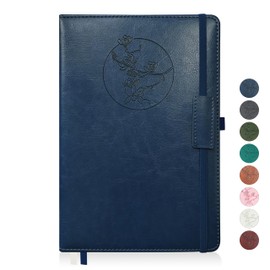 Mlife Notebook Journal for Women Men,256 Pages A5 Hardcover Leather Journaling Notebooks for Work,lined journal/notebook with 100Gsm Paper,Pen Holder and inner pocket 5.8"×8.4"(blue)