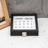 Giftop Jewelry Display Case Tempered Glass Top Lid Black Leatherette,Gemstone