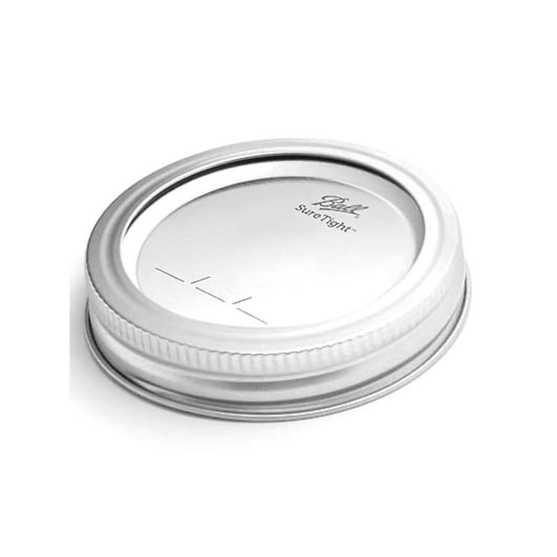 Ball Mason Jar Inner Lid & Ring Set (Wide, Silver