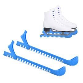Skate Guards, 1 Pair Ice Skate Blade Guards, Ice Hockey Figure Skate Blade Guards, Adjustable Skate Guards for Hockey, Figure Skating (Blue)