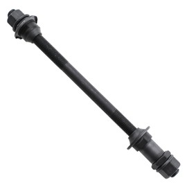 RLECS 190x9.5mm Black Bicycle Rear Axle Mountain Bike Shifter Shaft Stick Steel Rear Axle Solid Axle Bicycle Hub Axle Suitable for Shifters and Trainers